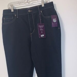 Women’s Gloria Vanderbilt Amanda Black Bootcut Stretch Jeans, 8 Avg
